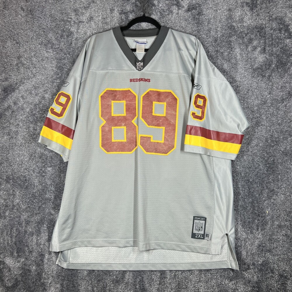 Washington Huskies Jersey Mens 2XL Gray NFL Football Reebok Santana Moss